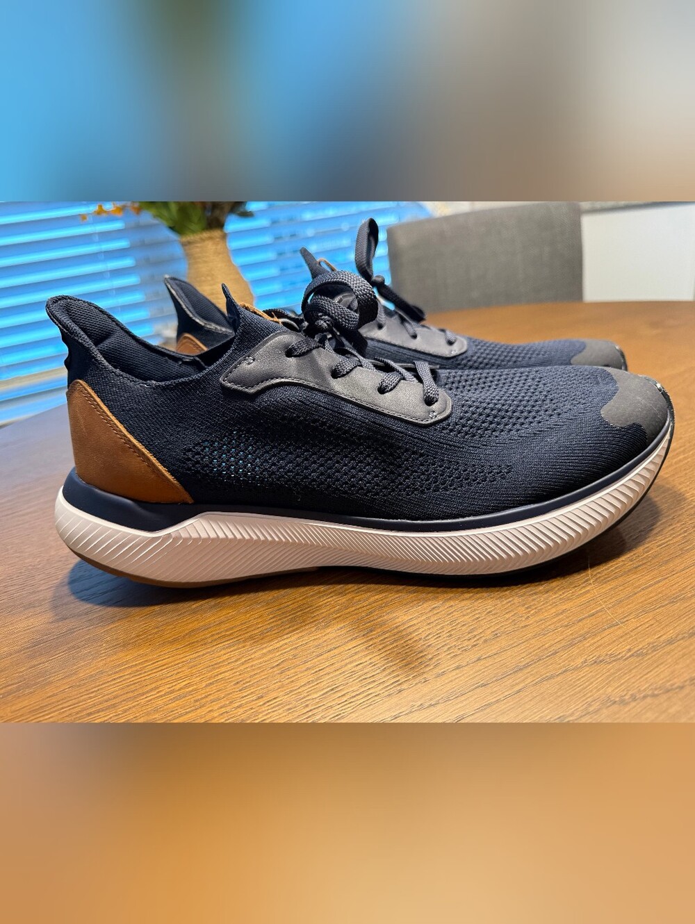 Johnston & Murphy Men's Miles Knit Navy Blue Sneakers Size 14 - Picture 3 of 10